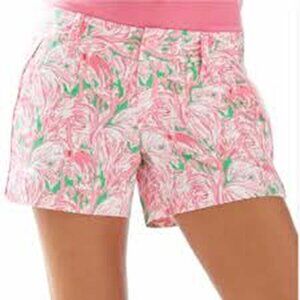 Lilly Pulitzer Callahan Short Pink, Green & White Size 0 NWT